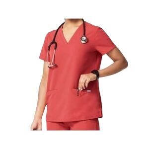 FIGS Casma Scrub Top Women's XL Clay Orange Red PO 1707 Rare Retired